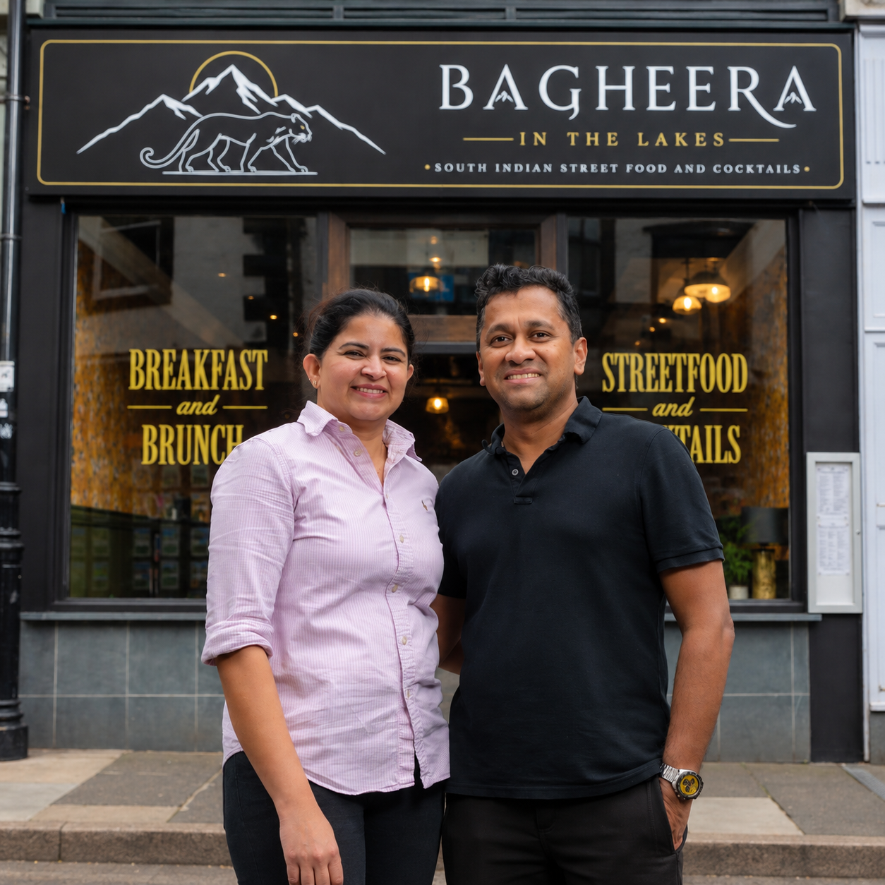 George and Meera Cherian at Bagheera in the Lakes, Station Street, Keswick